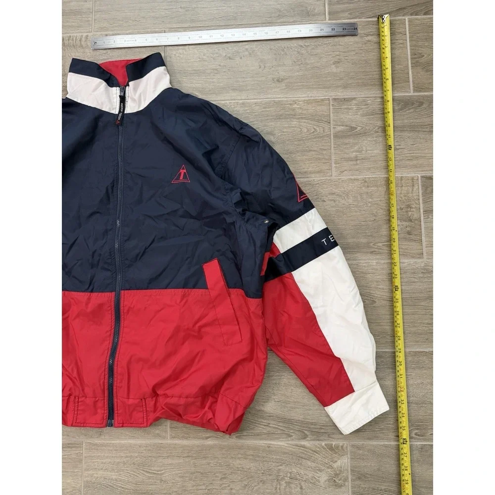 Vintage REPP Tech Navy Blue And Red Zip Up‎ Windbreaker Jacket Size XL